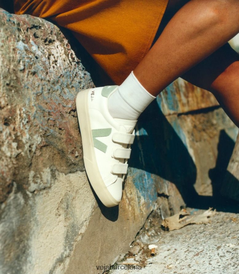 Recife cuero sin cromo matcha blanco 6P6886109Veja