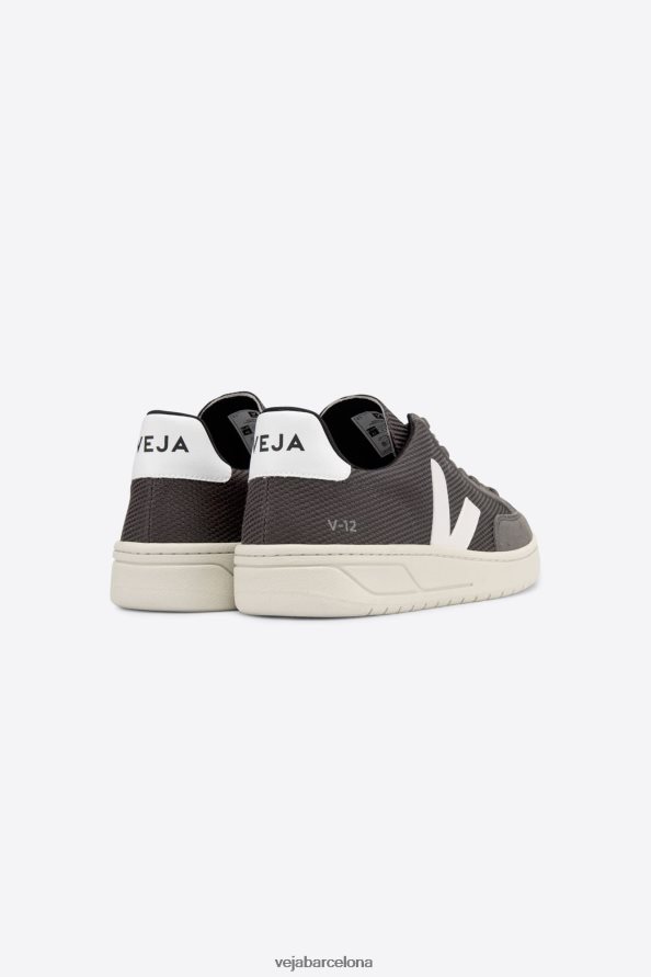 v-12 vegano b-mesh grafito blanco 6P688637Veja