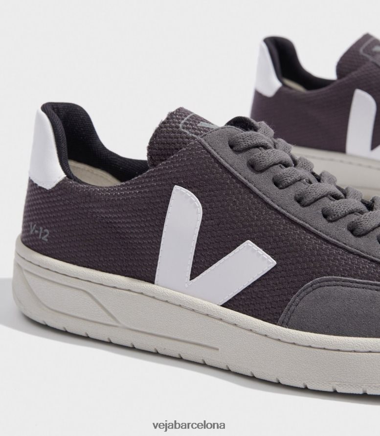 v-12 vegano b-mesh grafito blanco 6P688637Veja