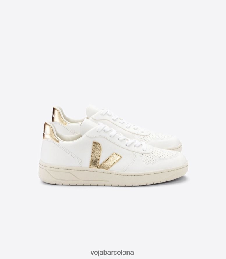 v-10 cuero sin cromo blanco platinado 6P6886233Veja