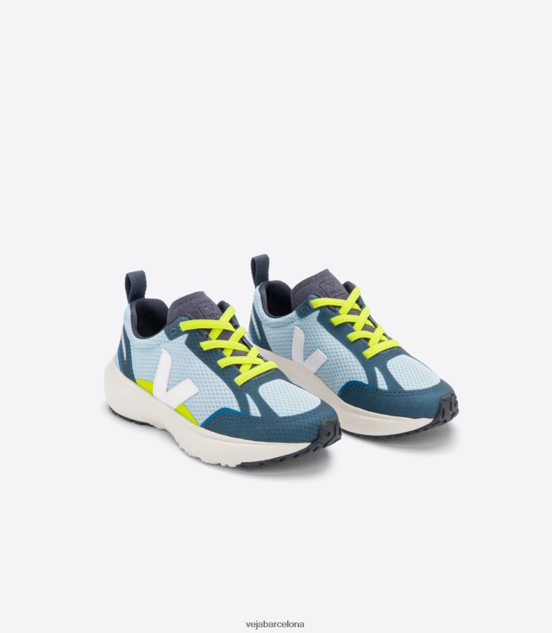 cordones elásticos canario alveomesh acero blanco 6P6886383Veja