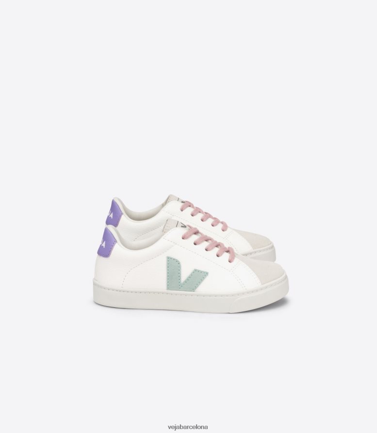 Cordones esplar piel sin cromo blanco matcha lavande 6P6886330Veja