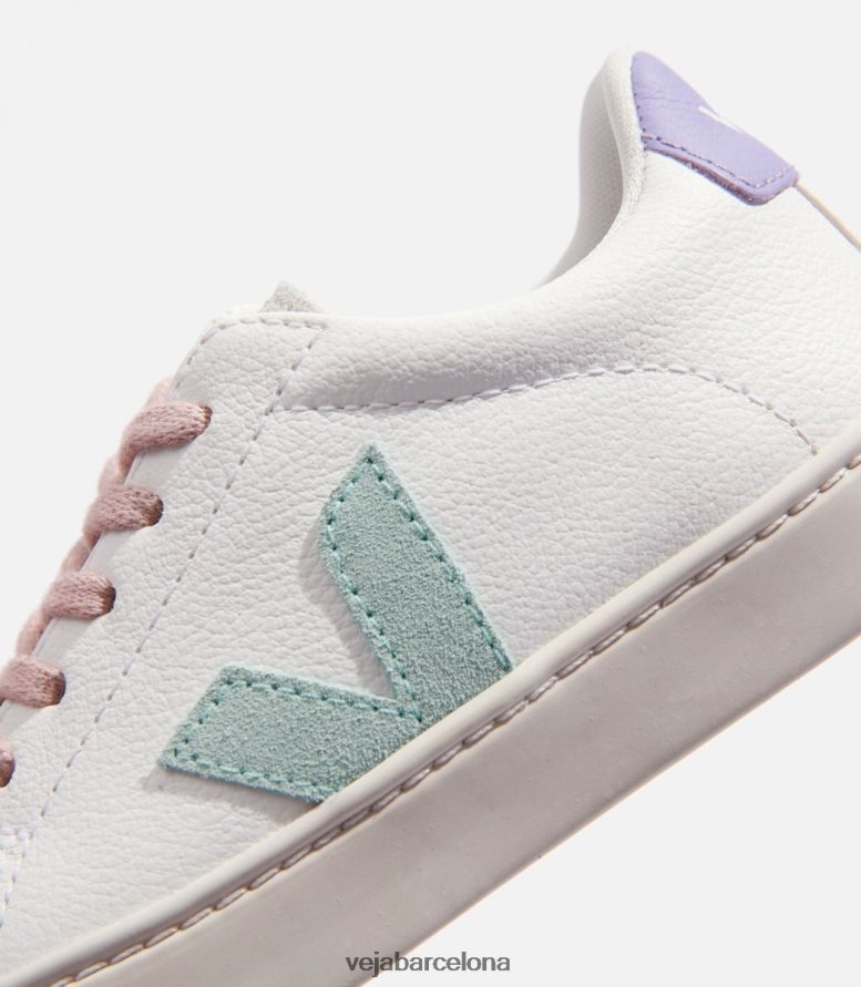 Cordones esplar piel sin cromo blanco matcha lavande 6P6886330Veja