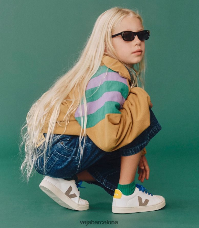 Cordones esplar piel sin cromo blanco moonrock tónico 6P6886331Veja