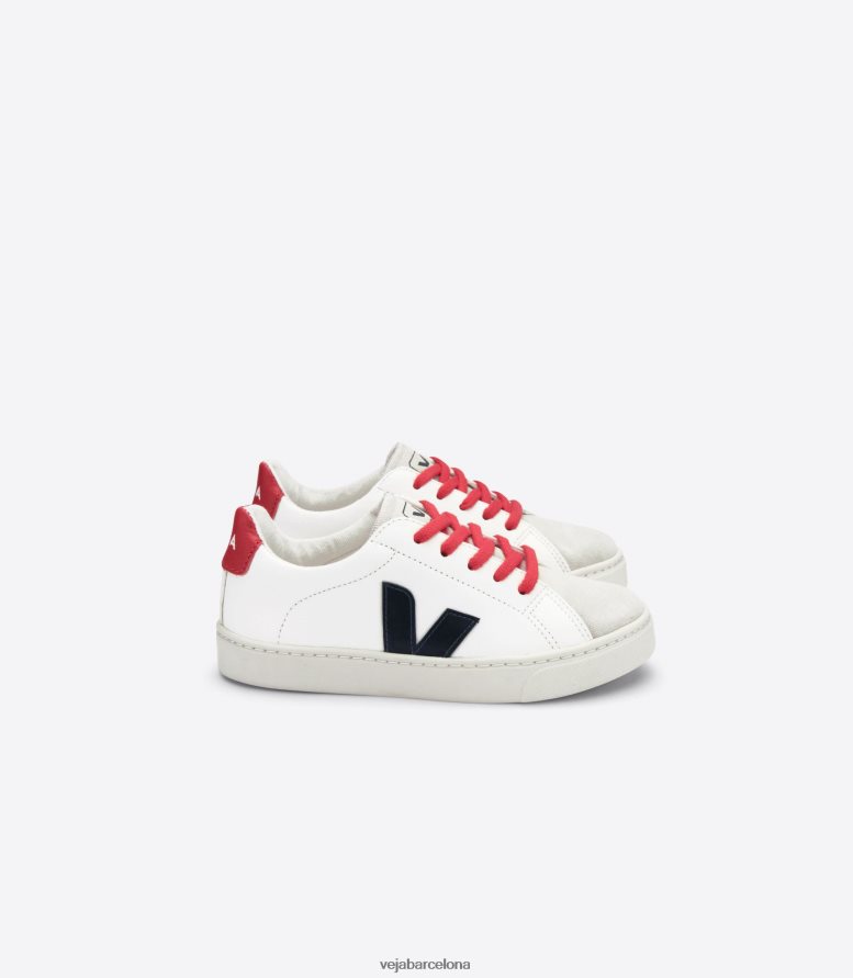 Cordones esplar piel sin cromo blanco nautico pekin 6P6886342Veja