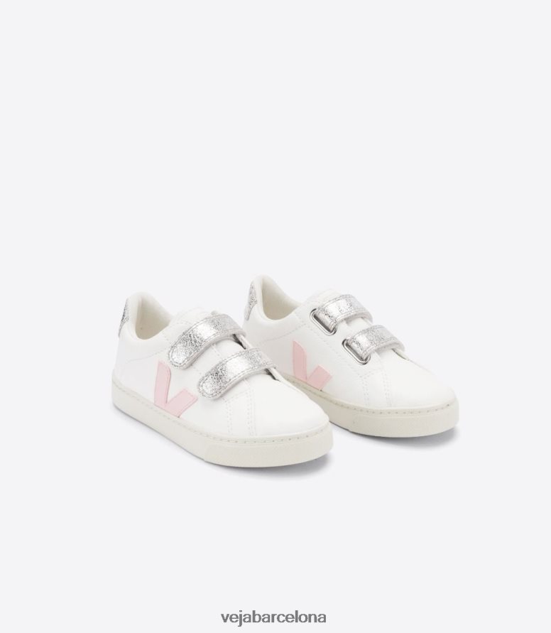 esplar cuero sin cromo blanco petalo plata 6P6886323Veja