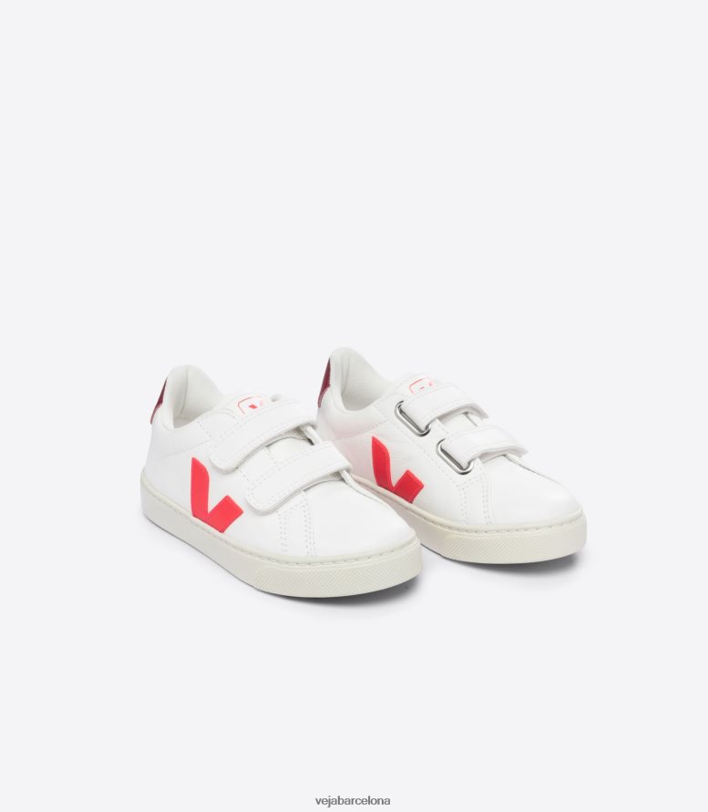 esplar cuero sin cromo blanco rosa fluo marsala 6P6886322Veja